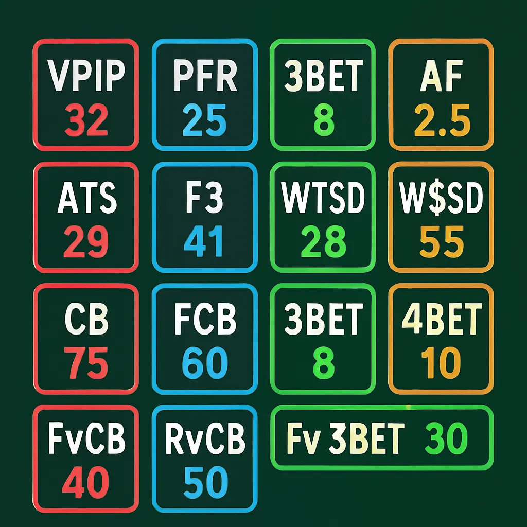 Poker HUD’s uitgelegd: wat betekenen alle statistieken?